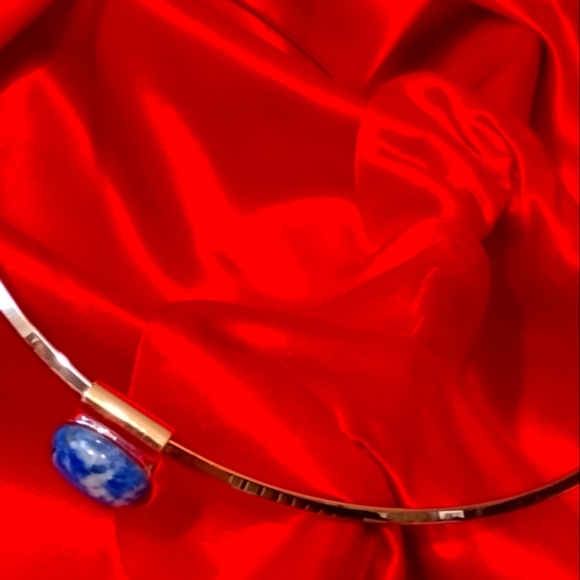 .925 Sterling Silver and Azurite Stone Pendant - Picture 2 of 11